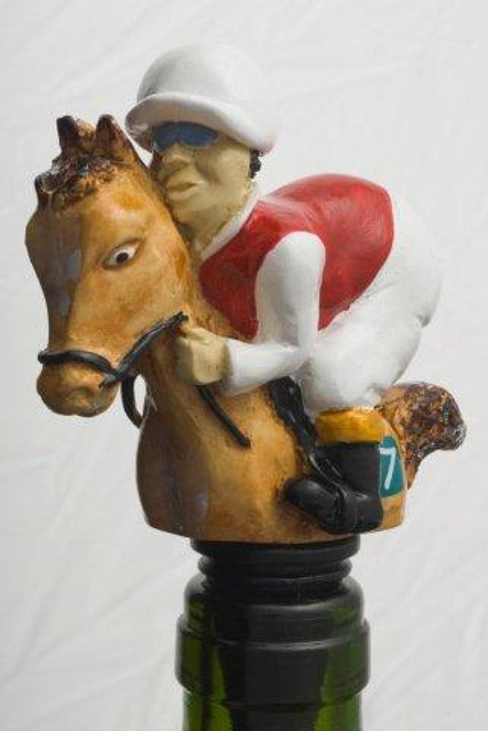 The Favourite horse racing bottle stopper