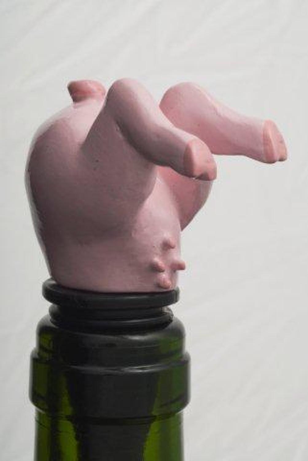 Pig bottle stopper